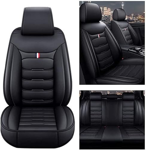 LEJOLI Auto Sitzbezüge Universal Full Set Zubehör für Renault-Clio III/Renault-Clio iv Sitzbezüge, schwarz