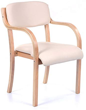 Silla de comedor apilable con brazos, sillas modernas de piel sintética para sala de estar, marco de madera, escritorio de invitados de club, computadora, sillas con reposabrazos individuales