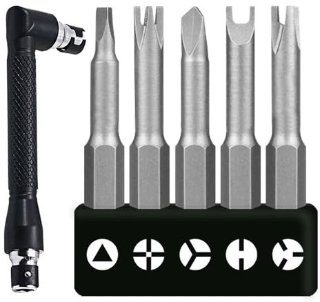 5 Stück Speziell geformtes Schraubendreher Set 50mm, Magnetisches Schraubendreher Set U-förmiges Y-Dreieck Innenkreuz Drei-Punkt-Schraubendreher-Bit-Werkzeug für Zuhause Arbeiter, mit Werkzeug