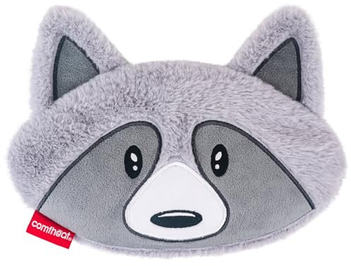 Comfheat Raccoon Microwave Heating Pad for Pain Relief, Unscented Microwavable Heating Pads Stuffed Animal for Cramps, Neck Shoulder, Muscles, Natural Small Heat Pack Moist Heat with Washable Cover