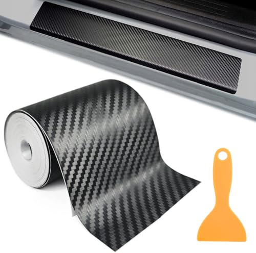 Fyrdm 10 cm x 3 m Pellicola in Fibra di Carbonio Autoadesiva con Raschietti