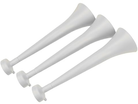 FUN FAN LINE - Pack of 3 Resistant Plastic Vuvuzelas | Cheering Trumpets for Football, Sporting Events, and Parties | Extreme Noise Horn 120 DB | Party Favors for Fans