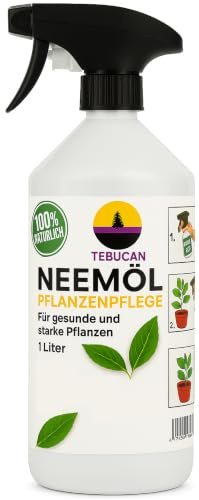 Tebucan Neemöl Spray 1000 ml Natürliche Pflanzenpflege | Sprühfertig, Niemöl mit Emulgator für Pflanzen, Nachfüllbar