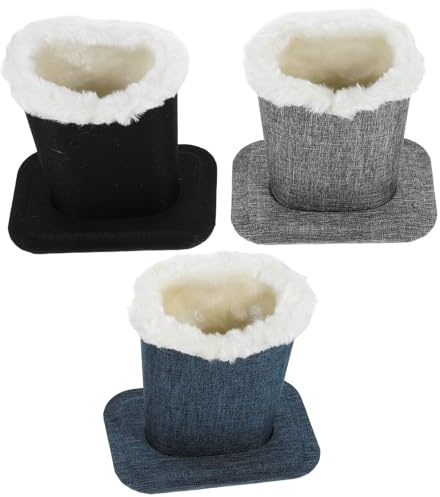 PENIKOKO Set 3 Pezzi Supporti per Occhiali in Peluche Base da Tavolo Verticale Porta Occhiali da Sole Compatto e Organizer Adatto per Comodino Auto e Ufficio