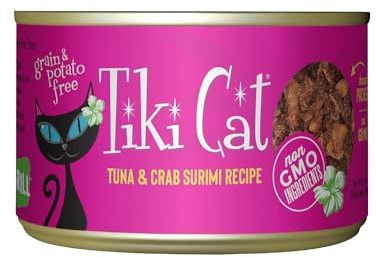 Tiki Cat Grill Wet Cat Food, Tuna & Crab Surimi, 6 oz. Cans (8 Count)