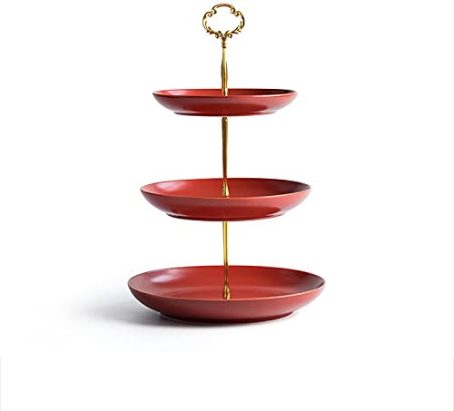 XXAezr Cesta Fruta Bandeja de frutas de múltiples capas Sala de estar Snacks for el hogar Caja de caramelo Snack Snack Snack Rack 3 Nivel Sirviendo Bandeja Fruteros(B)