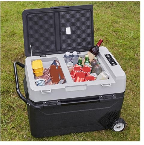 Refrigerador portátil for automóvil de 20L con compresor de Ruedas, refrigerador, congelador, Enfriador, Caja de Hielo, for Acampar y Pescar