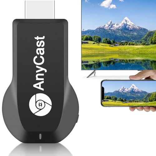 Adattatore per display wireless, dispositivo di streaming per TV Wifi 1080p trasmettitore e ricevitore, ricevitore per mirroring dello schermo mobile per telefono/pad/Android a proiettore TV supporto