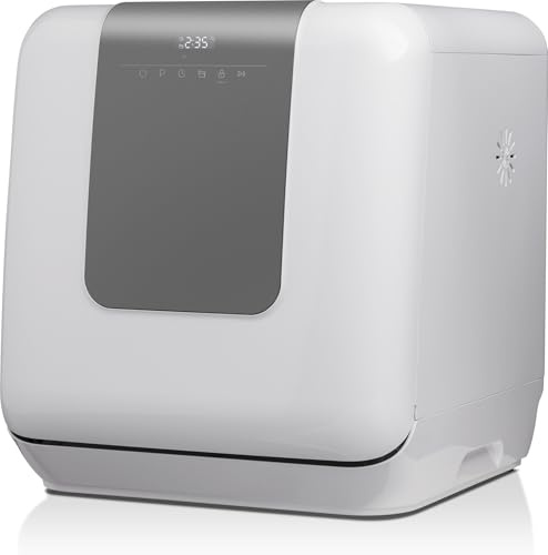 Ströme TDW45S03D Bänkdiskmaskin, Vit | 3 kuvert, 6 diskprogram, 5 l vattentank, automatisk lucköppning, 1–24 h timer, 58 dB