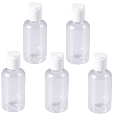 LIFKOME 15 Flaconcini Ricaricabili da Viaggio 75ml in Plastica, Contenitori Compatti per Lozione e Crema Mani, per Viaggi e Sport Colore Casuale