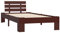 vidaXL Kiefernholz Massiv Bettgestell Holzbett Futonbett Einzelbett Massivholz Bett Bettrahmen Lattenrost Schlafzimmerbett 90x200cm Dunkelbraun