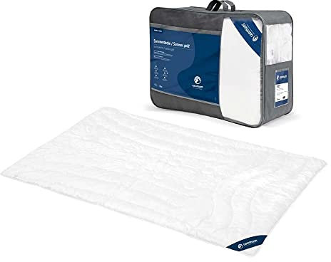 casimum® luxuriöse Kamelhaardecke | extra leichte Sommerdecke, Naturhaardecke | 155 x 200 cm | Füllung: 100% weicher Kamelhaar Flaum | Bezug: 100% Baumwolle | allergikerfreundlich | Made in Germany