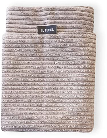 4L Textil Ersatzbezug Hundekissen Hundebett Cord waschbar 80x60