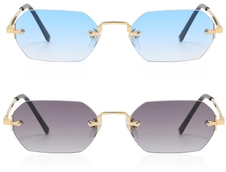 YSJCHEBS Gafas De Sol Sin Montura Rectangulares - Simples y De Moda, Accesorios De Vestir, Equipo Para Exteriores