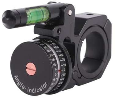 HOUSON Angle Indicator Rifle Scope Spirit Level, Rifle Scope Anti Cant Device Bubble Level Mount for 25.4 mm / 30 mm Rifle Scope Mounting Rings M5007