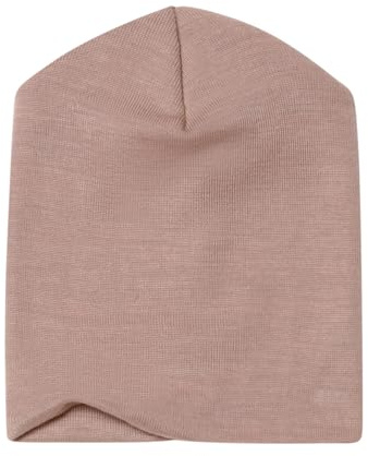 Engel Natur, Baby- und Kindermütze doppellagig, 70% Wolle (kbT), 30% Seide (DustyRose, Gr. 74-80)