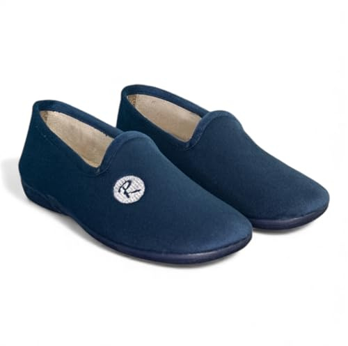 Genérico Zapatillas Casa Hombre Comodas Cerradas Hombre Invierno Antideslizante (Marino, Una talla, Sistema tallas calzado EU, Adulto, Hombre, Números, mediano, 40)