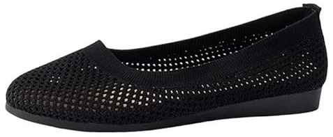 Ballerines Femme Confortable Respirantes Maille Ajourées Ballerine Chaussures Plates Été Slip on Semelles Chaussures Souple Antidérapante Légères Compensés Chic en Flats Pieds Larges Ballet Flats