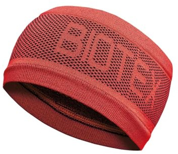 BIOTEX Fascia Smart Tergisudore Elastica e Traspirante, Sotto-casco Sottile e Leggero per ogni Sport, Intimo Tecnico Sportivo, Rosso Corallo