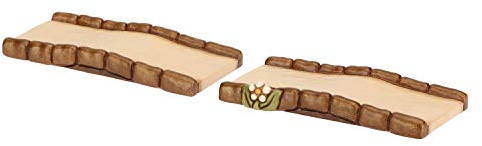 THUN - Statuina Presepe Strada Dritta - Decorazioni Natale Casa - Linea Presepe Classico - Ceramica - Set 2 Pezzi