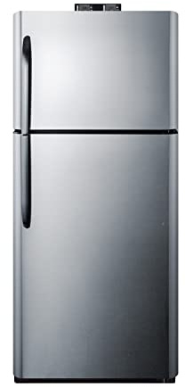 Summit BKRF21SS 30 Top Freezer Refrigerator with 20.4 cu. ft. Capacity Temperature Alarm Crisper Door Storage and Frost Free Operation in Stainless Steel