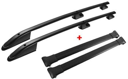 Dachreling + Dachträger für Ford Transit 2014-2025 L2 Mittel Alu Schwarz