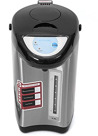 Dispensador de agua caliente, 5,8 L, 750 W, acero inoxidable, termopot, máquina de té, tiempo de calentamiento ≥ 10 min (negro)