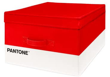 PANTONE Organizer Armadio Salvaspazio, Scatola Porta Oggetti e Abiti con Tasca Profumatore Armadio, Contenitore Giochi Bambini e Vestiti Pieghevole, Scatole per Armadio Portaoggetti 40x50x25 cm