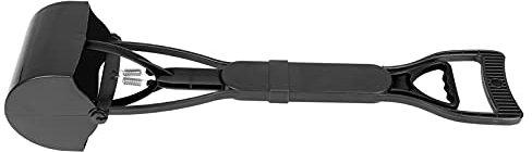 lyrlody Hundekotschaufel Langer Griff 60 cm Große Haustierschaufel mit Langem Stiel zum KOT sammeln Schwarz