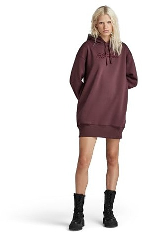 G-STAR Para Mujer Vestido Sudadera Flock Hooded, Púrpura (Vineyard Wine D24669-A971-D303), XL