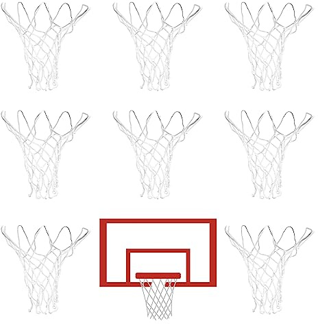 8 Pcs Mini Basketball Nets Replacement for 8-10.25 Basketball Rims Nylon Small Basketball Hoop Net Outdoor Indoor Basketball Net for Kids