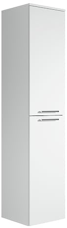 Badplaats B.V. Badezimmer Badschrank Saturnus 160cm Weiß - Regal Schrank Hochschrank Schrank Möbel