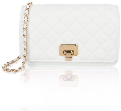 Borsa a tracolla da donna piccola con fibbia, borse a mano trapuntate da designer, pochette da sera in pelle sintetica per telefono cellulare con catena e chiusura a fibbia per banchetto, vacanza