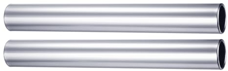 M METERXITY 2 Pack Relay Track Baton - Aluminum Alloy Tube Outdoor Running Contest Sticks Apply to Athletic/Sport/Games Tool (Silver)