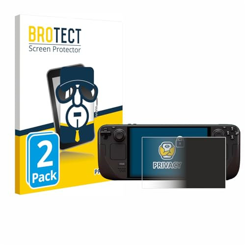 BROTECT (2 Stück Anti-Spy Blickschutzfolie für Valve Steam Deck OLED Privacy Screen Protector [Displayschutz-Folie, Sichtschutz, Blaulichtfilter]