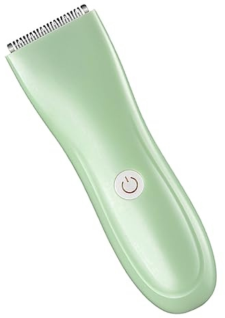 ANDRESLAD Cortapelos Recargable Para Bebés Verde Claro, Cortador De Pelo Para Ñiño Recién Nacido, Ligero y Seguro, Material Duradero, Uso Casa, Adecuado Para Piel Sensible, 1 Unidad