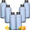 BELUKO Bottiglia di vetro per acqua, bottiglia vetro 1 litro, 1600ml, Caraffe succhi per frigorifero, brocca caraffa per bevande fredde (BLU 1 LITRO (pack da 6))