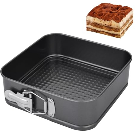 YNNHUDEEP Eckige Springform,1 Stück Tortenform 10‘’ kuchen Springform 26 cm mit Antihaftbeschichtung,Backform Groß,Kuchen Backform Backutensilien Set