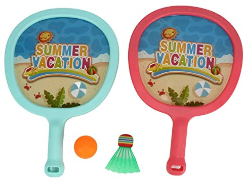 Lmrysalque Racchette da badminton per bambini Set Giochi da spiaggia all'aperto con 2 racchette da palla per bambini