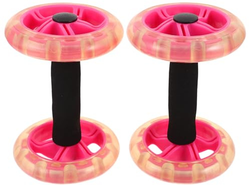 Cabilock Rouleau Abdominal Double Roue pour Musculation Abdominale, Renforcement Ciblé du Tronc, Matériau Pp et Éponge, Adapté Bureau et Salle de Sport Maison
