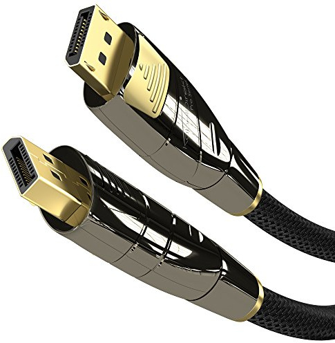 KabelDirekt – 4K DisplayPort-Kabel – 3m – v1.2, Nylon, PRO Series