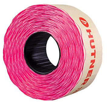 30 Rollen Preisetiketten 26x12 leucht-pink permanent | 45.000 Etiketten | Preisauszeichner Etiketten | Auszeichner Etiketten | HUTNER