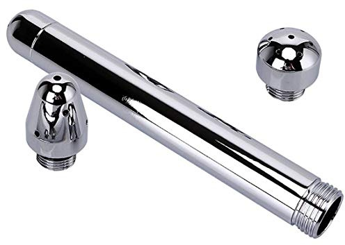 Nuovo Stile Clistere Ugello Doccia 3 Teste Detergente in Alluminio Detergente per Sistema di Doccia Colonica (Argento)