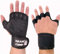 BEAR GRIP - Offene Workout-Handschuhe mit extra Handflächenschutz für Crossfit, Bodybuilding, Calisthenics, Powerlifting (schwarz, XL)