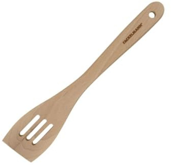 Fackelmann 31042 genombruten köksspatel, träspatel, trä, 30 x 6 cm