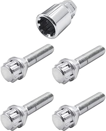 SIMONI RACING BRA/50 Kit 4 Bulloni Antifurto - Bulloni antifurto per Ruote Chiave 17-19 M12x1.5 Lunghezza 45 mm