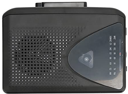 Cassette Player, Portable AM FM Radio Stereo Portable Tape Player with Clear Speaker with 3.5mm Headphone Jack, 2 AA Batteries