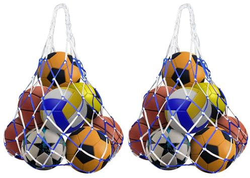 flintronic Ballnetz Net, Tragbare Ballnetz Sports Ball Ballnetz, Extra Groß Fußball Ballnetz für 10-12 Bälle für Basketball Fußball Rugbyball Volleyball