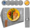 teeppo Platzsets Abwaschbar, Platzsets Filz 18er Set,Tischsets Platzsets Abwaschbar, Temperaturbeständige rutschfest Platzdeckchen mit Geschirrtasche, Untersetzer-Set für Esszimmer - Grau