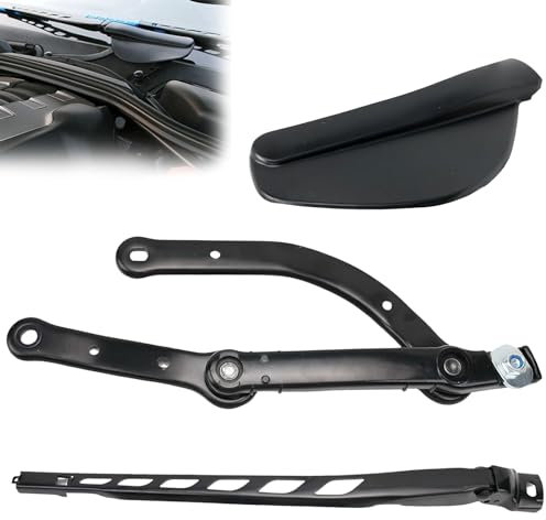 Braccio Tergicristallo Anteriore, 61617185366 Braccio Tergicristallo Anteriore Destro con 61617035103 Asta Tergicristallo Tappo di Copertura per 5 6 E60 E61 E63 E64 520I 520D 523I 525I 525D 530D